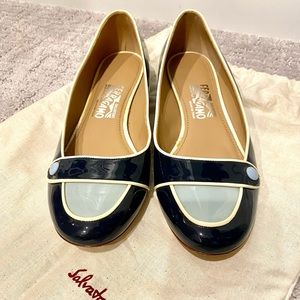 Salvatore Ferragamo blue mocassim